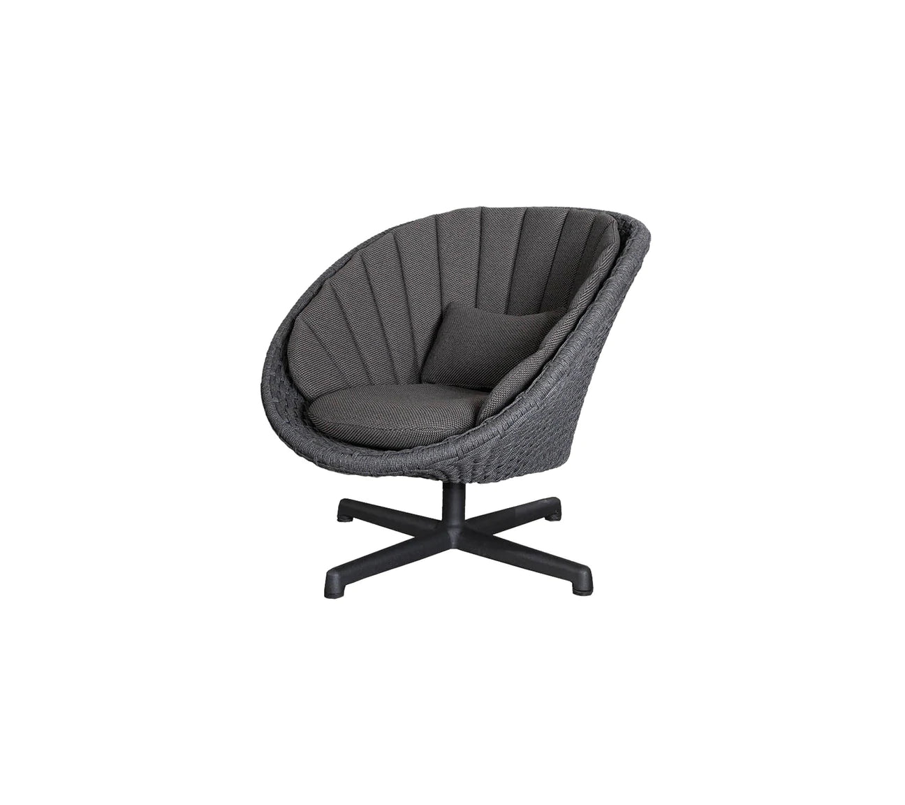 Cane-Line Peacock Loungesessel Drehbar dunkelgrau