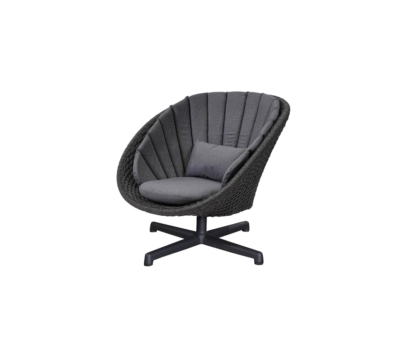 Cane-Line Peacock Loungesessel Drehbar grau