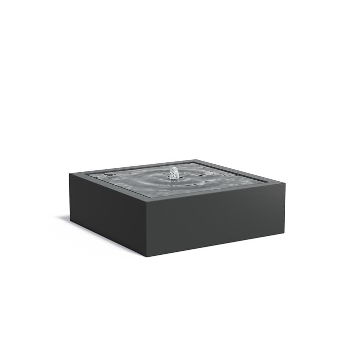 ADEZZ Wassertisch aus Aluminium mit LED und Pumpe 120x120x40cm