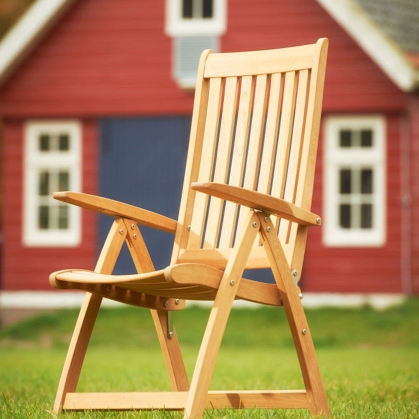 Traditional Teak I Alexia Armlehnenstuhl mit verstellbarer Rückenlehne