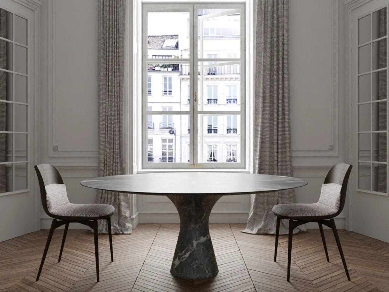 Alinea Design | Angelo – Runder Marmortisch für Garten