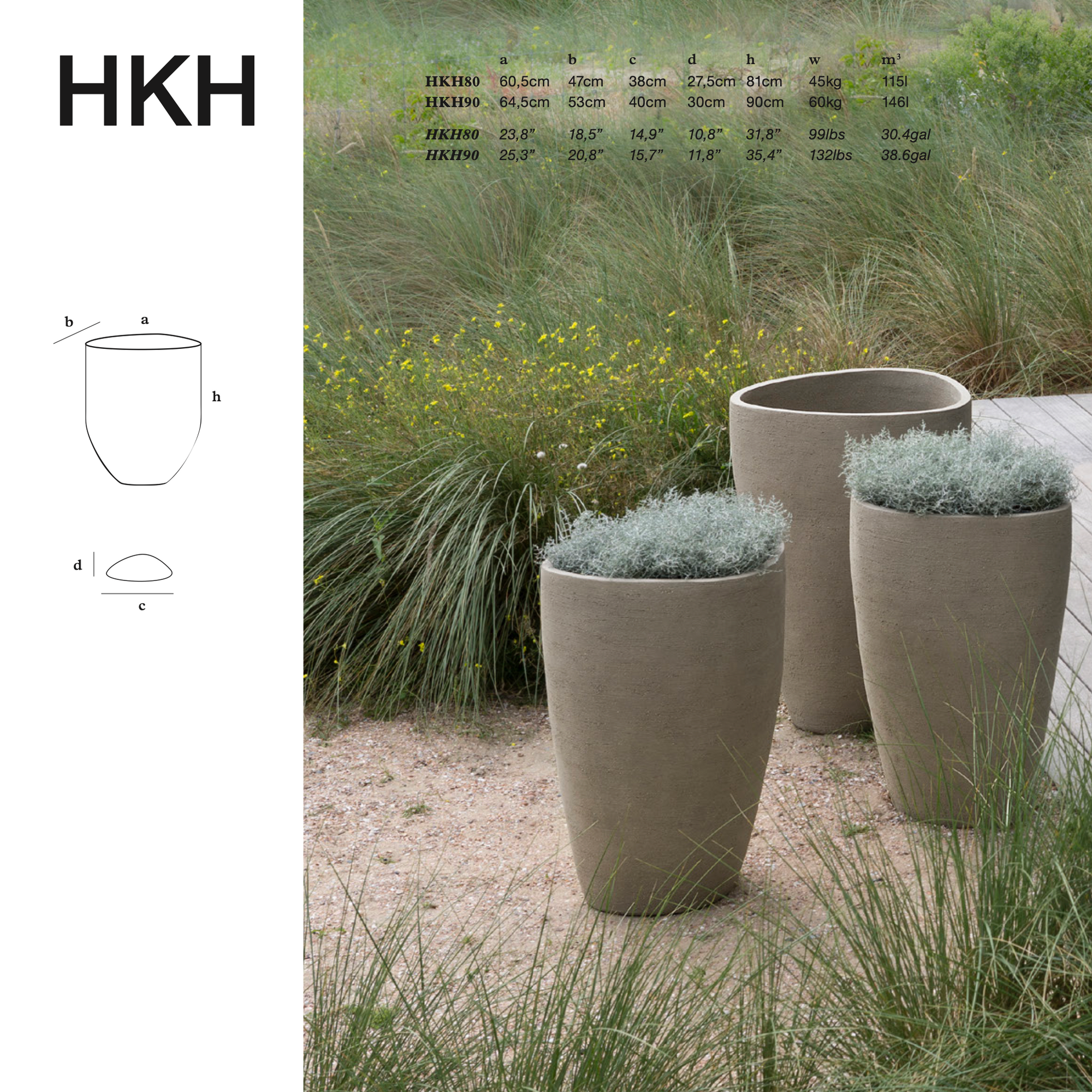 Verleihen Sie Ihrem Ambiente mit dem Model HKH von Atelier Vierkant einen Hauch von Natur – einzigartiges Design für Garten und Innenbereich. Hier erhältlich!