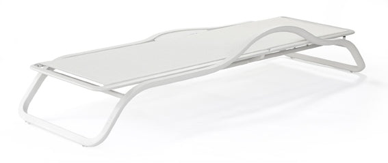 Ego Paris Sonnenliege Marumi mit Armlehne und Tablett in weiß