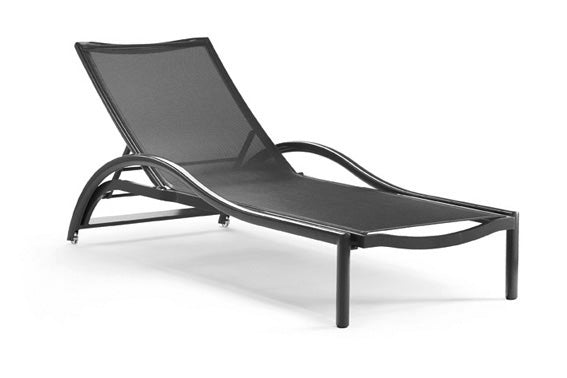 Ego Paris Sonnenliege Premiere in schwarz mit schwarzer Liegefläche