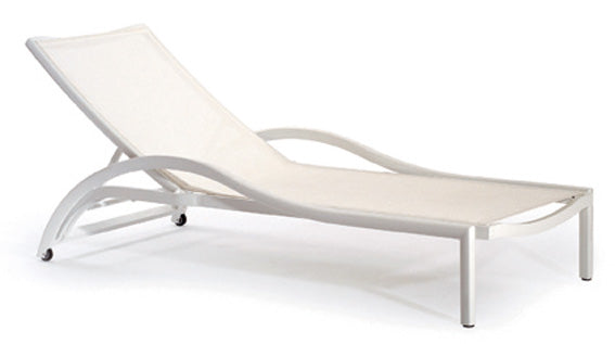 Ego Paris Sonnenliege Premiere in weiß mit weißer Liegefläche