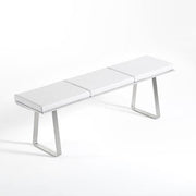 Ego Paris Bank Extrados Medium in silber mit weißen Polstern