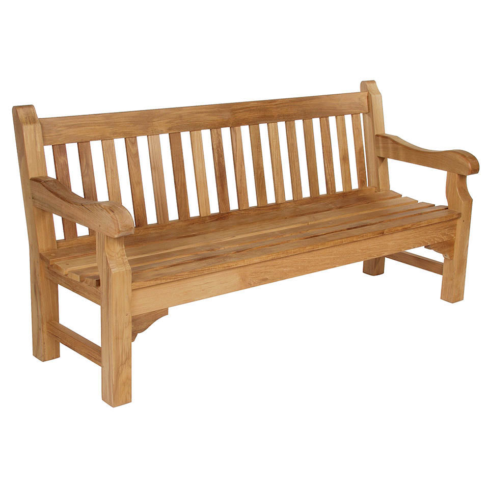 Barlow Tyrie Rothesay Sitzbank mit einer Länge von 182 cm, geeignet für große Gärten und Parks. Robuste Gartenbank mit optionaler Bronzetafel oder geschnitzter Inschrift, bietet bequemen Sitzkomfort.