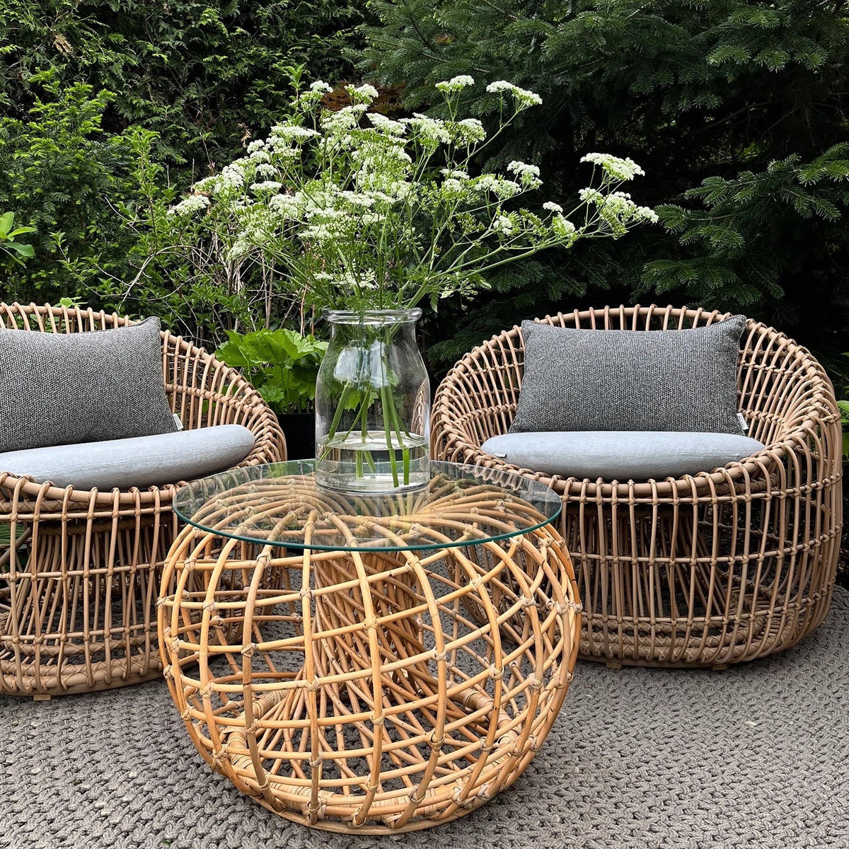 Cane-line Nest Couchtisch/Hocker Ø 67 cm, rund – Garten‑Stuhl