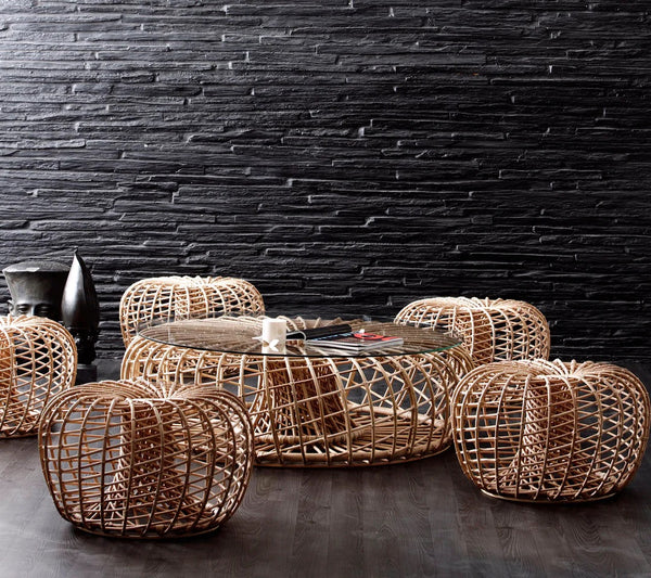 Cane-Line Nest coffee table/stool large ⌀ 130 cm