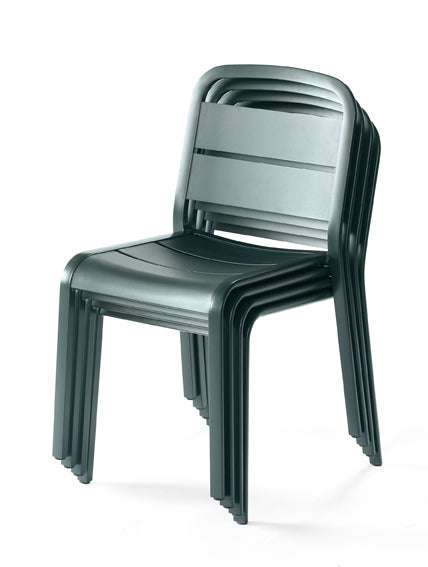 Ego Paris Aluminium Stuhl Marumi in dunkelgrün