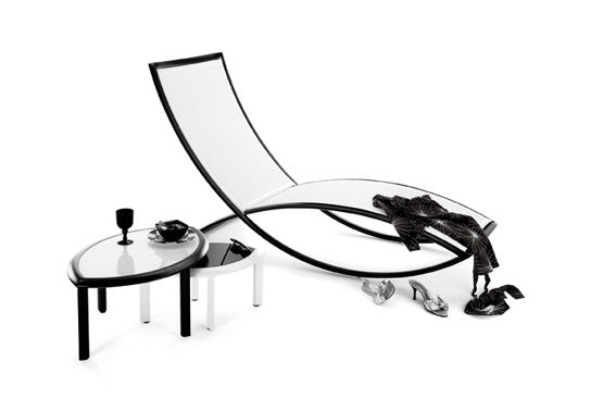 Ego Paris Couchtisch Premiere medium in schwarz mit weißer Tischplatte und klein in weiß mit schwarzer Tischplatte