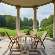 Traditional Teak I Diana Mosaic-Teak Table 145 cm, rund