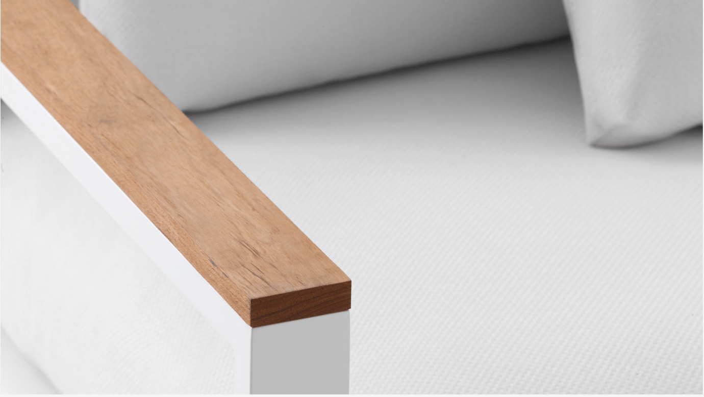 Gandia Blasco | Timeless Liege mit Rädern und Armlehnen