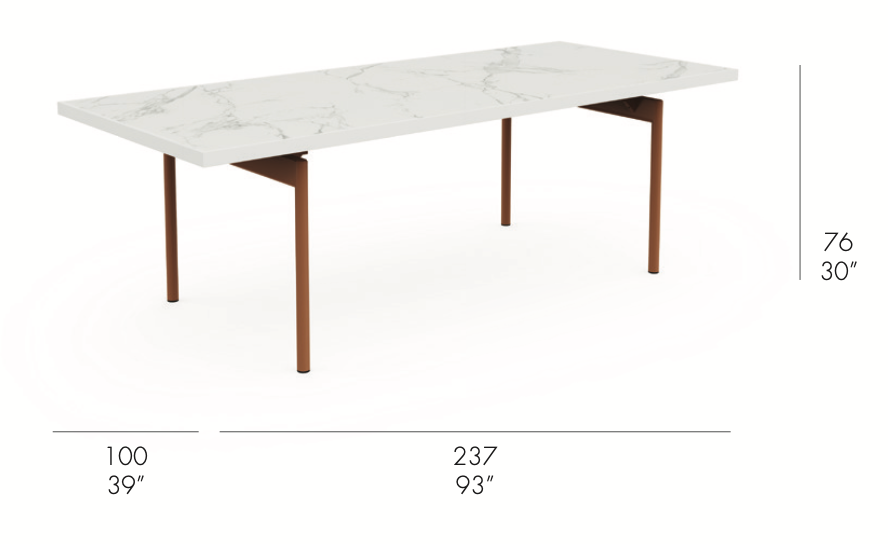 Gandia Blasco I Onde Esstisch 237 cm, rechteckig