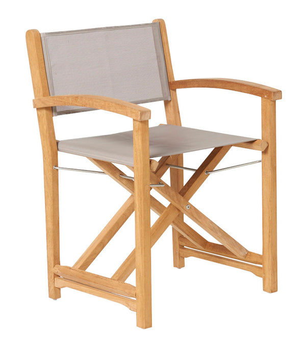 Chaise de réalisateur traditionnelle en teck Kate/chaise de réalisateur