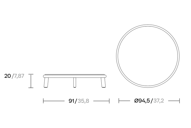 Kettal I Giro Tisch 94 cm, rund