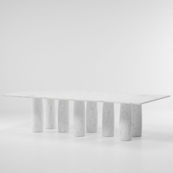 Kettal Il Colonnato table à manger marbre 280 cm
