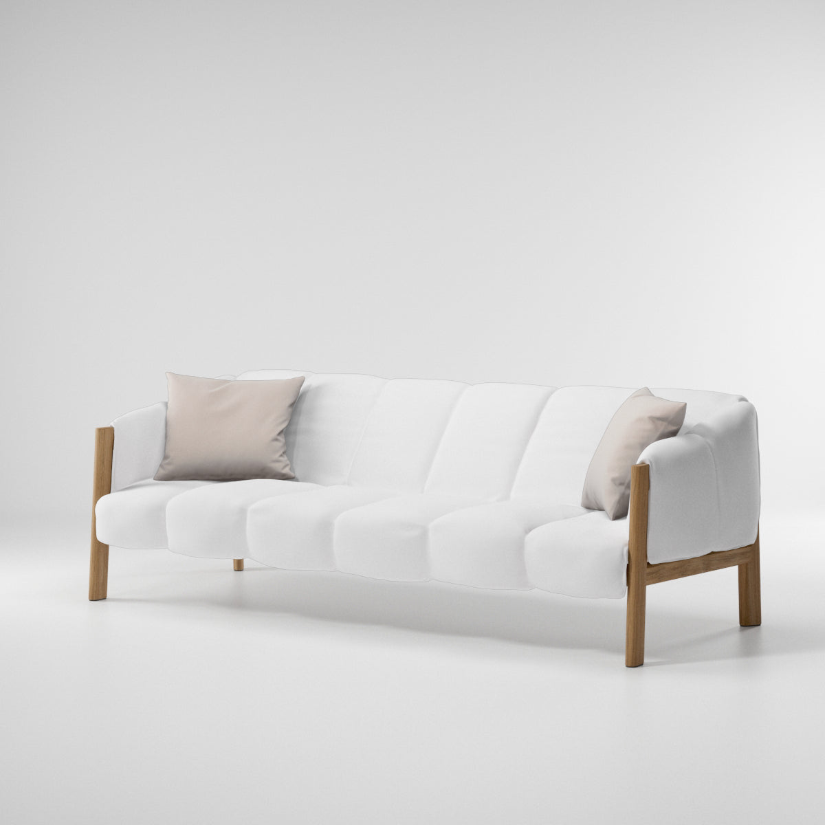 Kettal Plumon 3-seater sofa