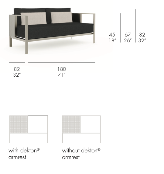 Gandia Blasco I Solanas 2 Seat Sofa 180 cm