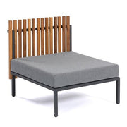 Ego Paris Ottoman Mittelmodul Sutra mit grauen Polstern