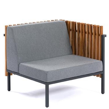 Ego Paris Eckmodul Sutra mit grauen Polstern