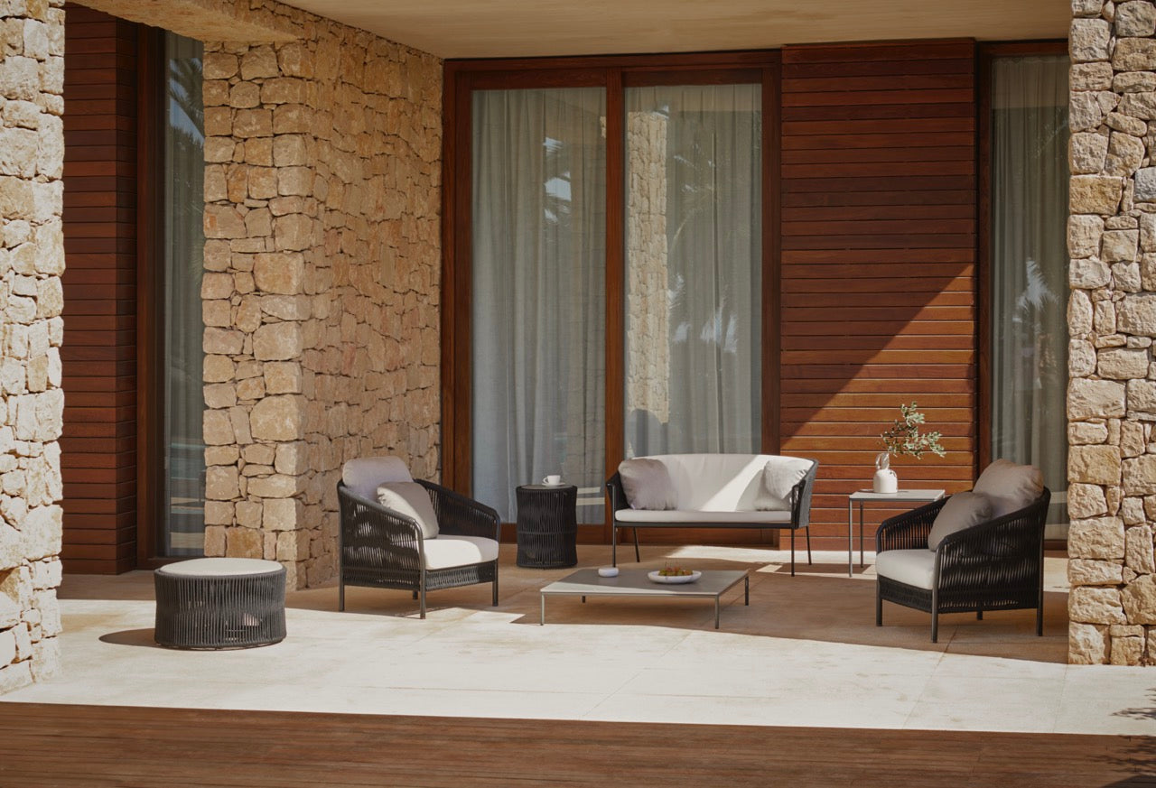 Point I Weave Hocker rund