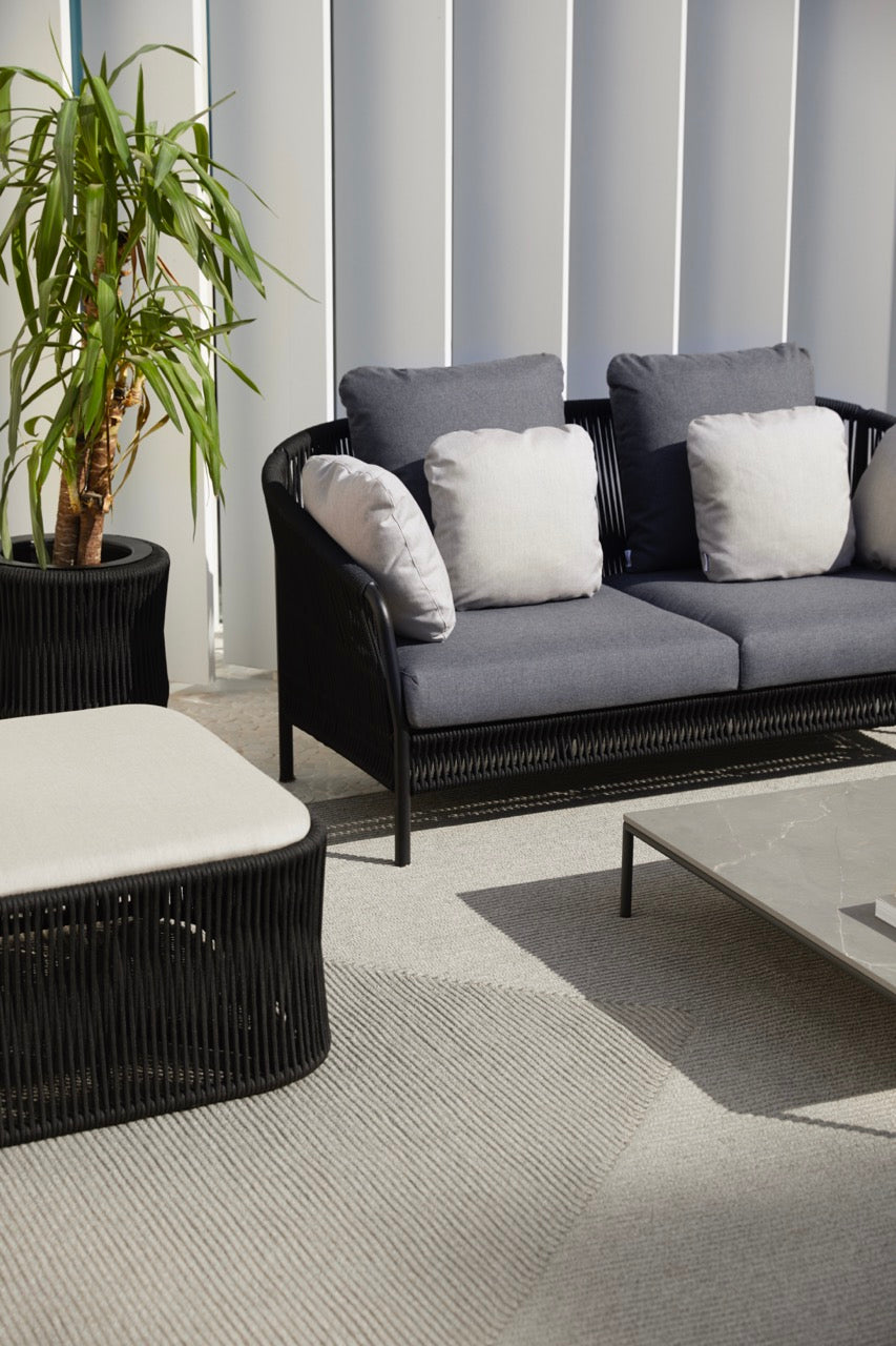 Point I Weave quadratischer Hocker