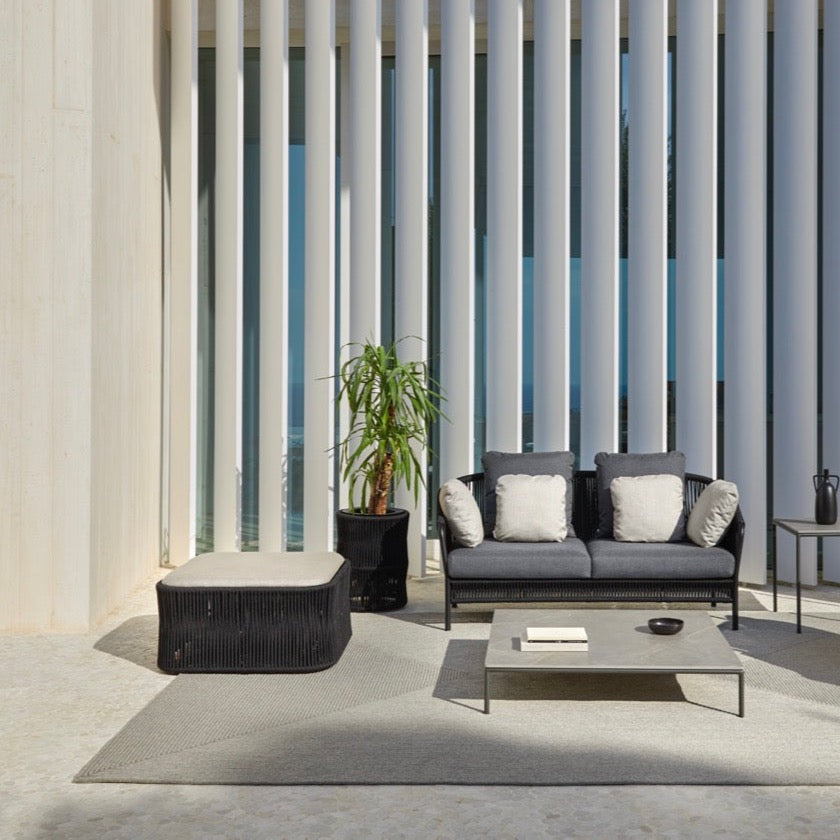 Point I Weave quadratischer Hocker