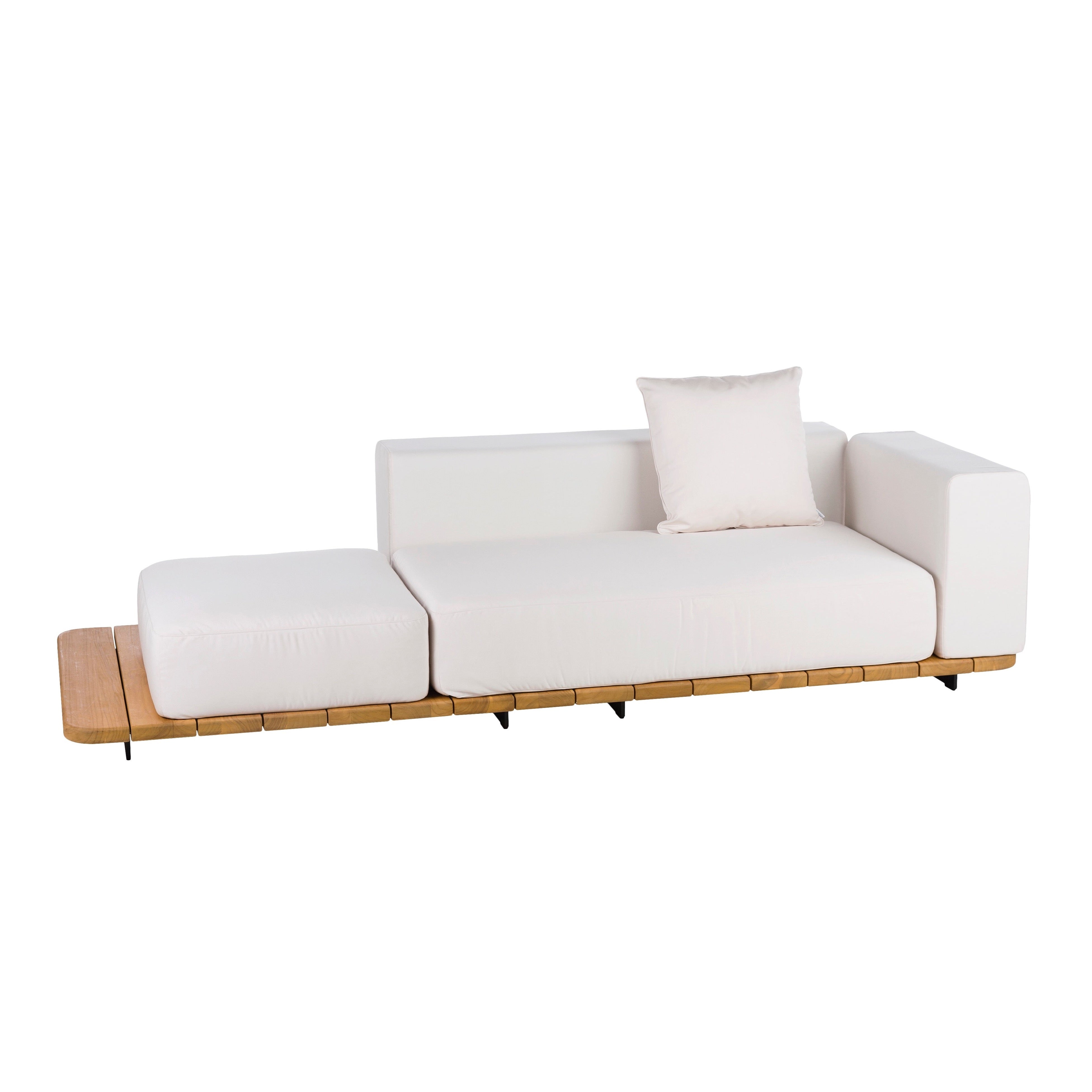 Point I Pal Zweisitzer Ecksofa links mit Hocker und Ablage rechts