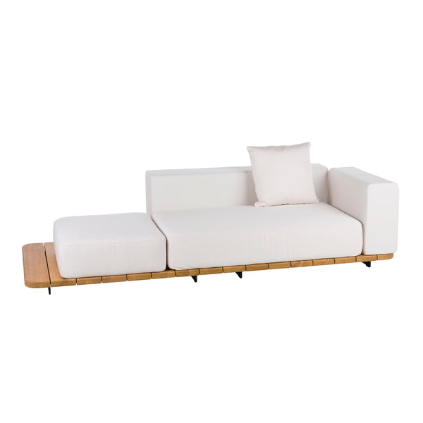 Point I Pal Zweisitzer Ecksofa links mit Hocker und Ablage rechts