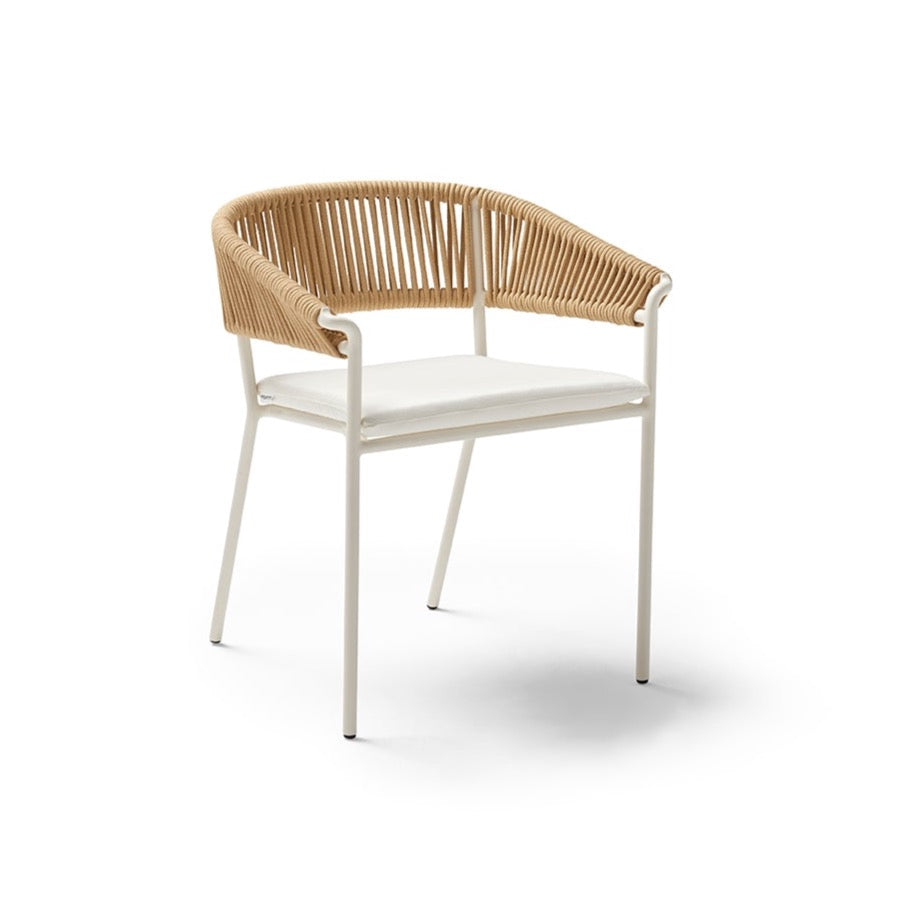 Chaise Point Weave avec accoudoirs