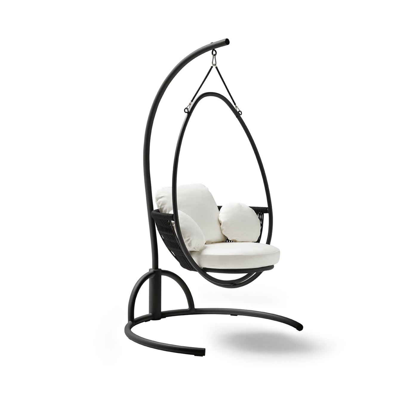 Point Weave hanging chair with frame