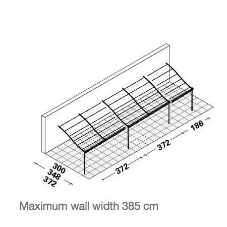 Unopiu I Tibisco Anbaupergola mit wasserfester Plane