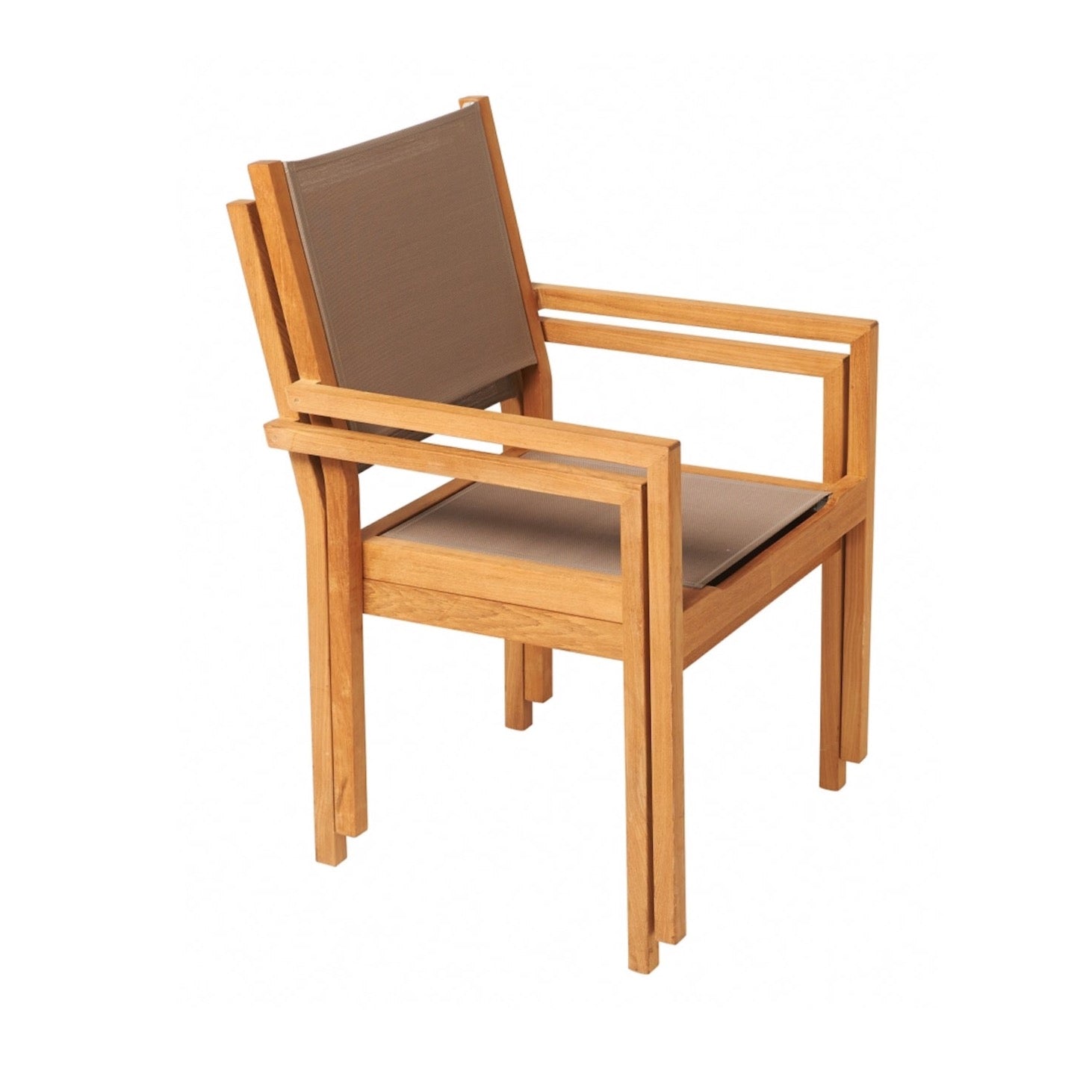 Traditional teak Kate stacking chair