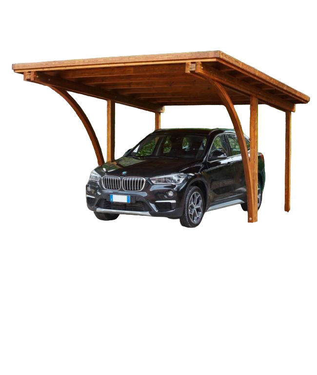 Unopiu Covercar Einzelcarport aus Kiefernholz 393x450x255cm