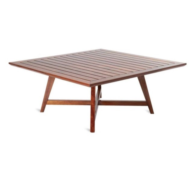Unopiu C'est la vie square lounge table made of mahogany 