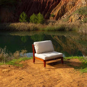 Unopiù C'est la Vie Mittelsofa aus Mahagoni Outdoor Loungemodul