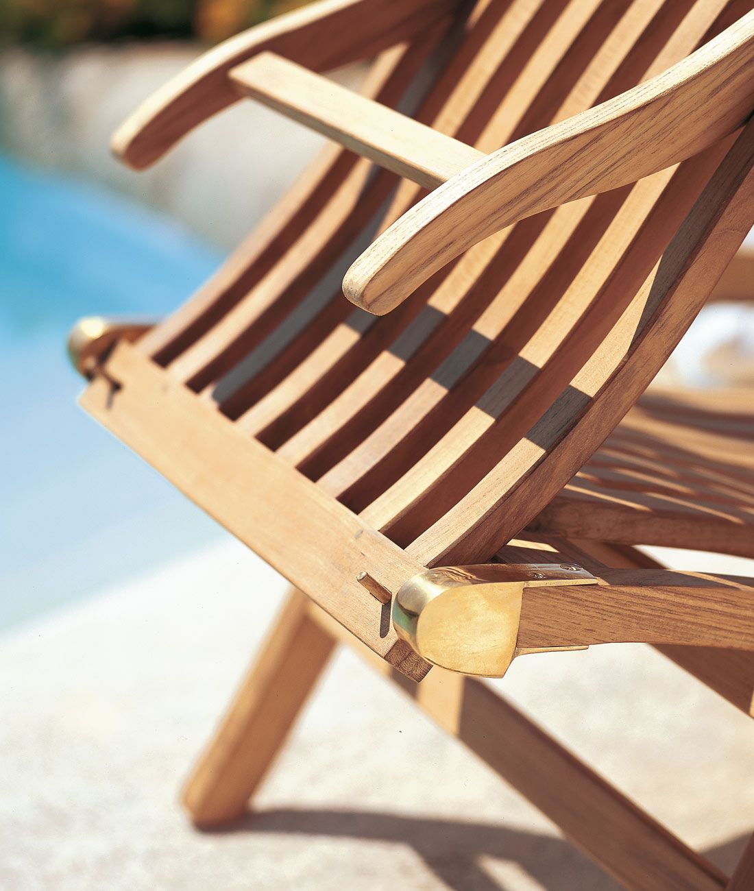 Unopiù Chaiselongue aus Teakholz Detail