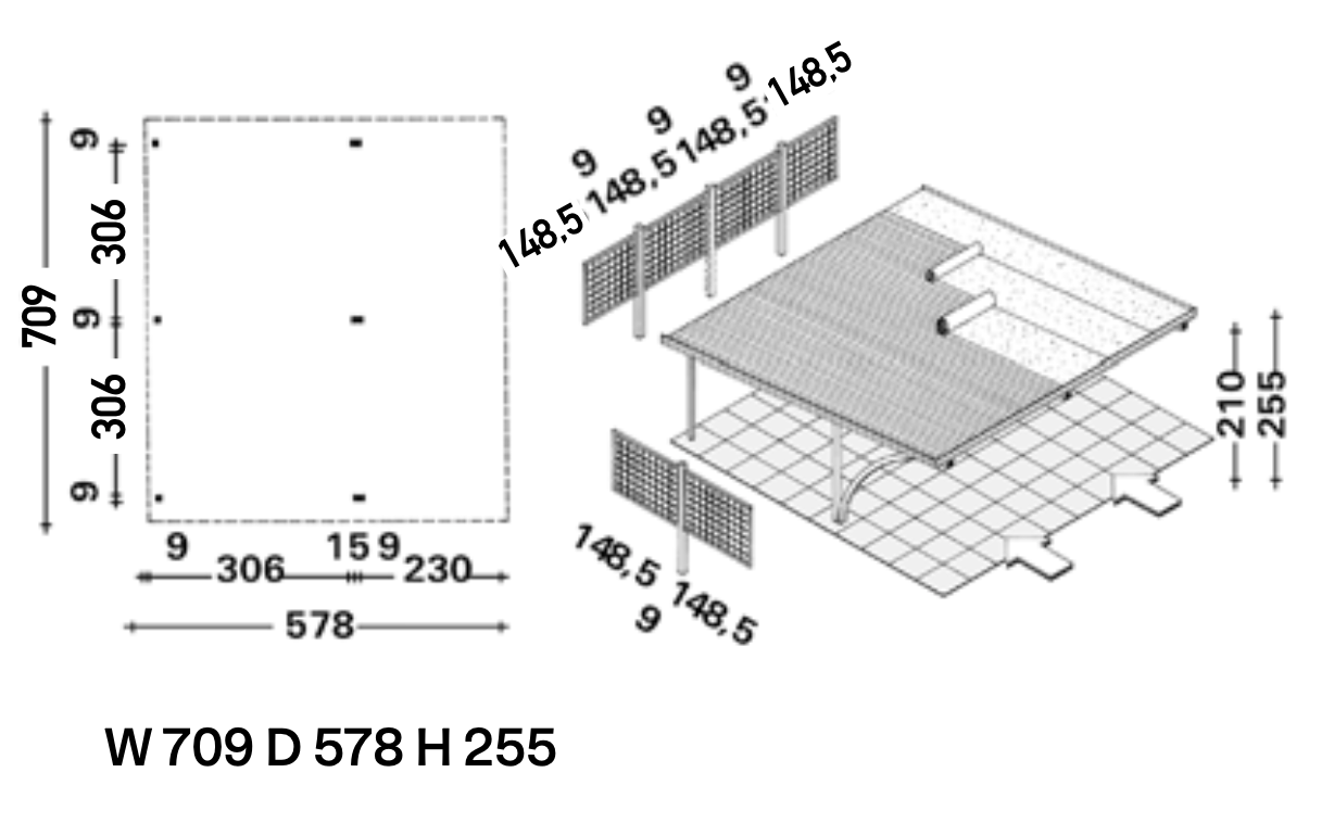 Unopiu I Covercar Autoüberdachung Doppelcarport