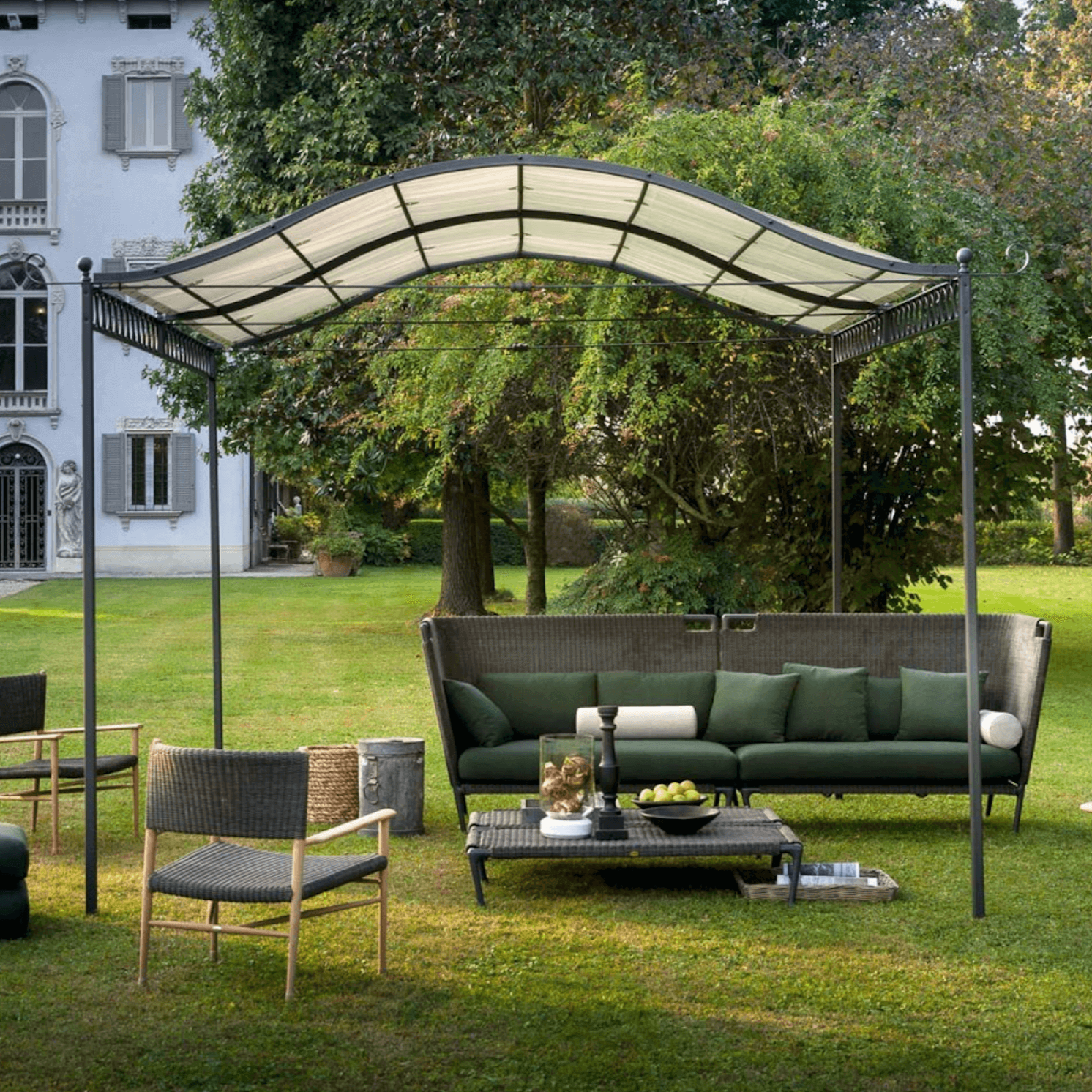 NICHT VERSCHIEBBARE TUCHBESPANNUNG für die Pergola Tibisco oder Ermitage