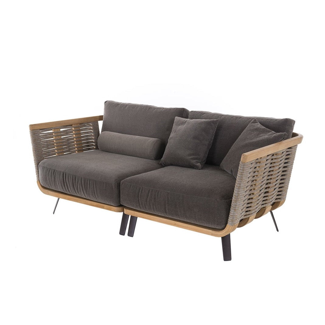 Unopiu I Welcome Sofa aus Teakholz und Seil 182 cm