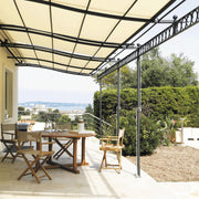 Unopiu I Tibsico spring-loaded roller blind for attached pergola