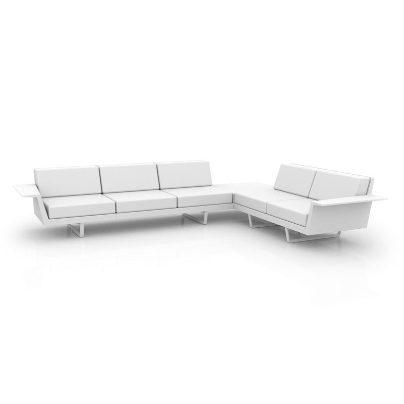 Vondom DELTA 5-seater lounge corner sofa, left with integrated table