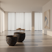 Atelier Vierkant US60 Pflanzgefäß aus frostfester Terrakotta mit strukturierter Oberfläche