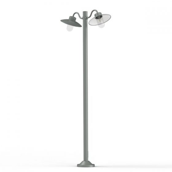 Roger Pradier BELCOUR Stehleuchte mit 2 Lampen metallgrau