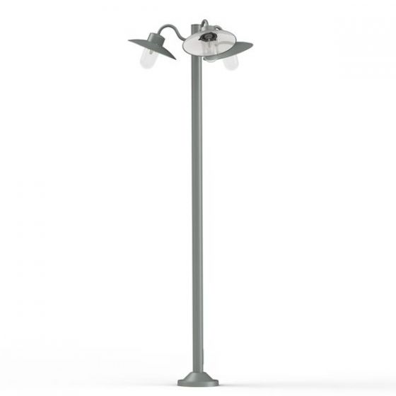 Roger Pradier BELCOUR Stehleuchte mit 3 Lampen metallgrau