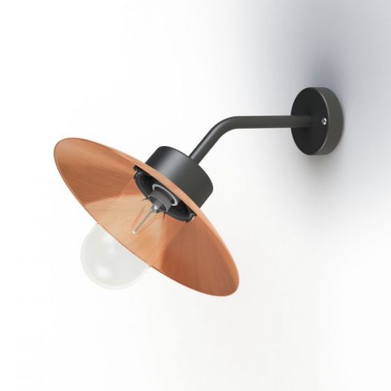 Roger Pradier BELCOUR Wandleuchte kupfer