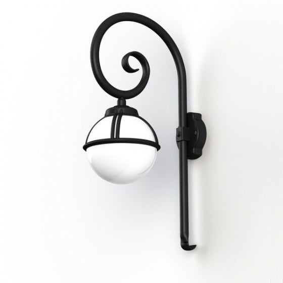 Roger Pradier BORÉAL Wandleuchte gebogen tiefschwarz