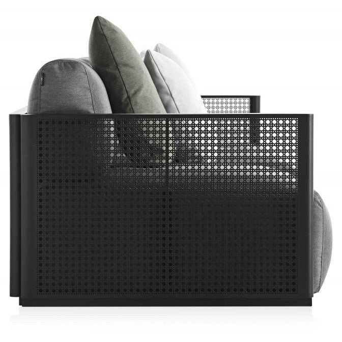 Gandia Blasco Bosc 2 Seat Sofa in schwarz, Seitenansicht 