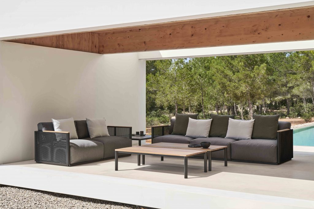 Gandia Blasco Bosc 2 Seat Sofa in schwarz, Sitzecke 